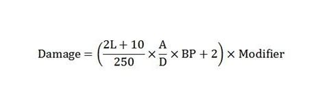 pokemon damage formula explanation.